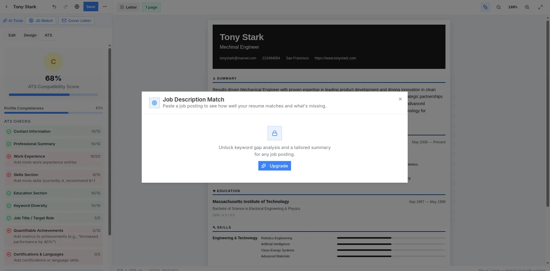 Resume keywords list by job title and industry to boost ATS score
